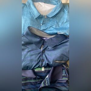 Adidas Nike Ben Sherman Men's Blue and Purple Performance Shirt bundle XXL golf